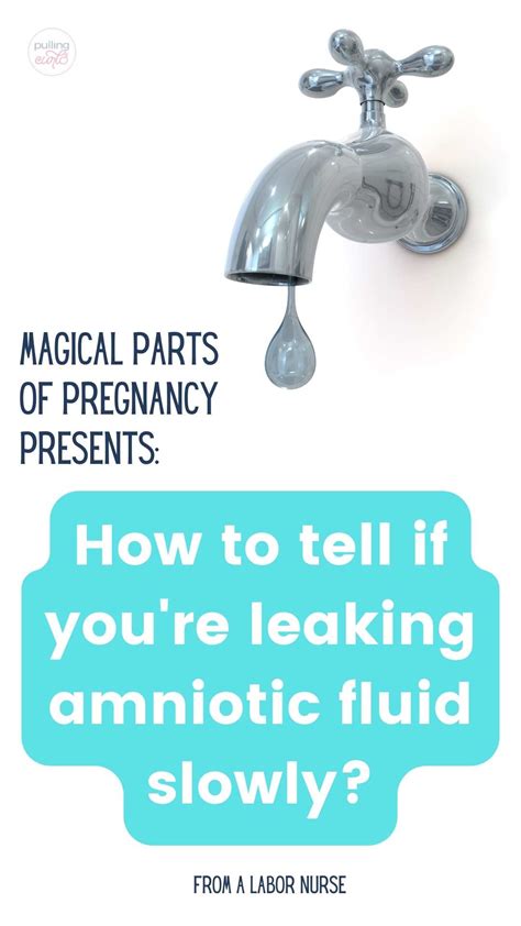 how to know if amniotic fluid is leaking|3 Ways to Identify an Amniotic Fluid Leak